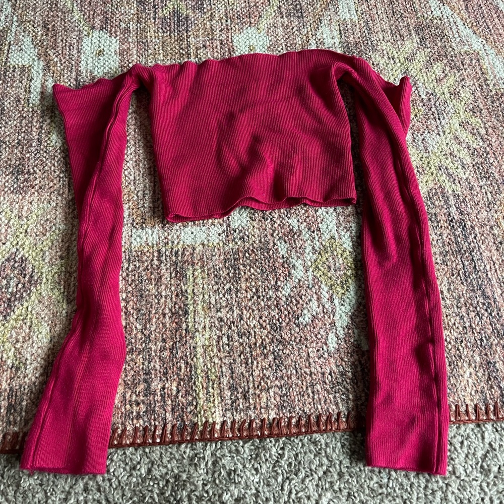 FOREVER 21 CROP, OFF THE SHOULDER TOP